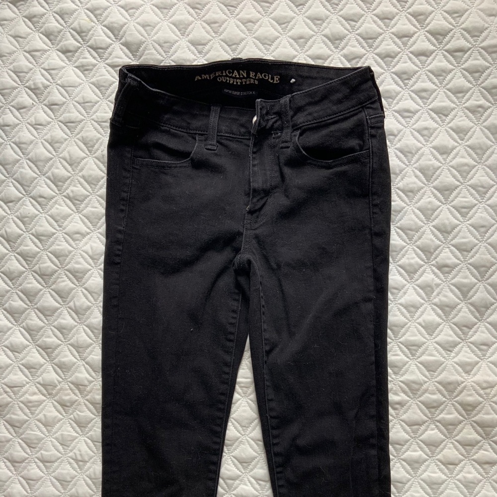 Black American eagle skinny jeans